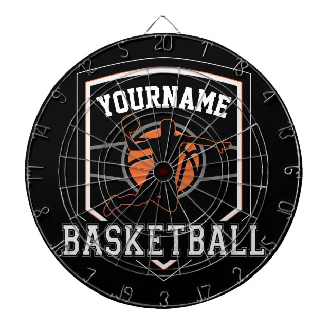 Personalisierter Basketballspieler NAME Slam Dunk  Dartscheibe (vorne)