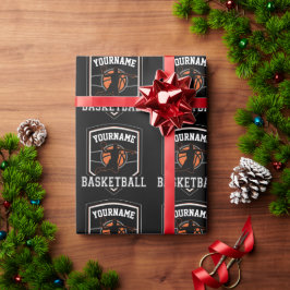 Personalisierter Basketballspieler NAME Slam Dunk  Geschenkpapier