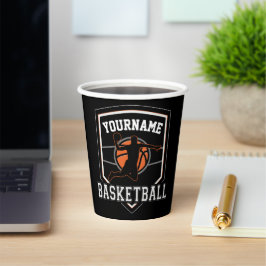 Personalisierter Basketballspieler NAME Slam Dunk  Pappbecher