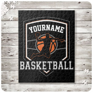 Personalisierter Basketballspieler NAME Slam Dunk  Puzzle