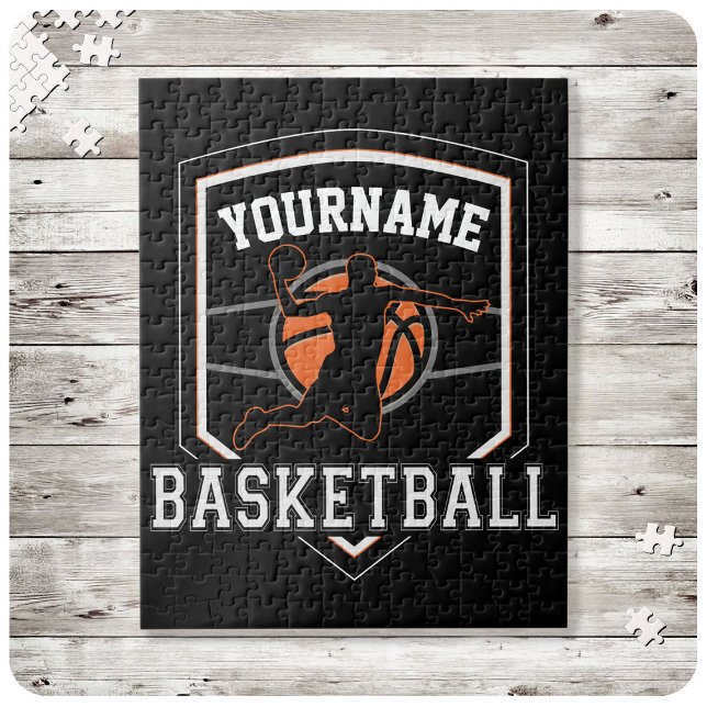 Personalisierter Basketballspieler NAME Slam Dunk  Puzzle (Von Creator hochgeladen)