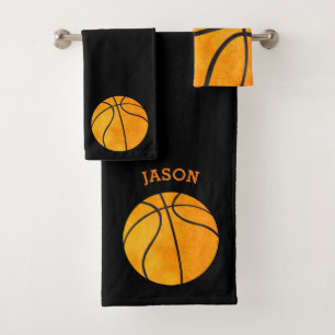 Personalisierter Basketballsport Badhandtuch Set