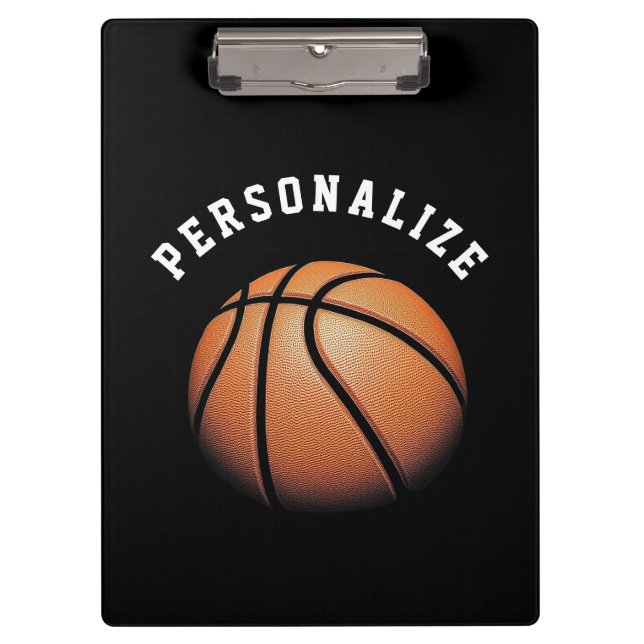 Personalisierter Basketballtrainer Klemmbrett (Vorderseite)