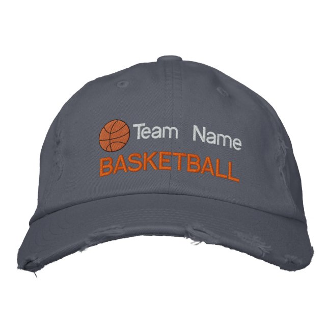 Personalisierter Basketballverzierter Hut (Vorderseite)