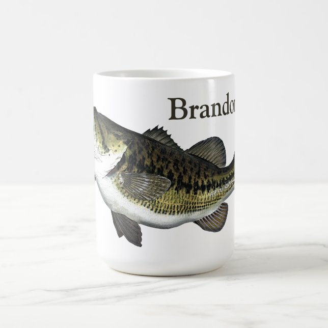 Personalisierter Bassfisch Kaffeetasse (Mittel)