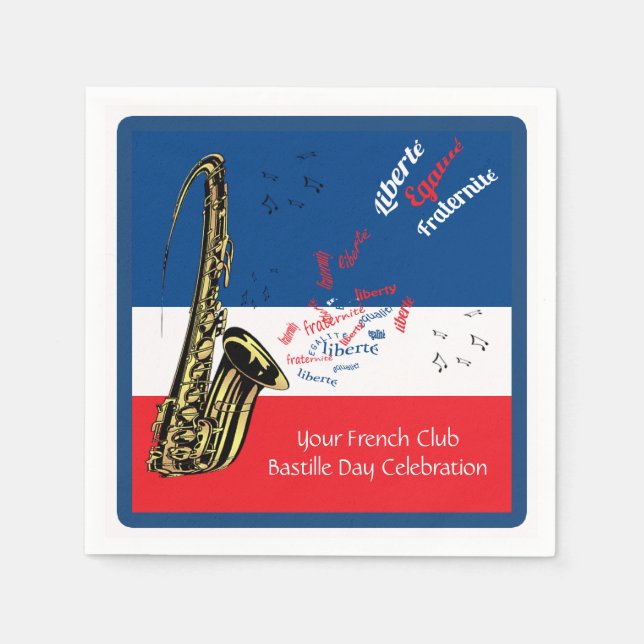 Personalisierter Bastille Serviette (Vorderseite)