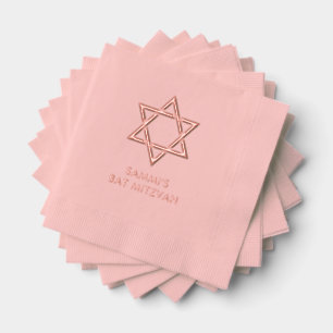 Personalisierter Bat Mitzvah Foil gestempelt Napki Servietten Mit Folie