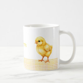 Personalisierter Bauernhof-Tier-Becher – Süßes Kük Kaffeetasse