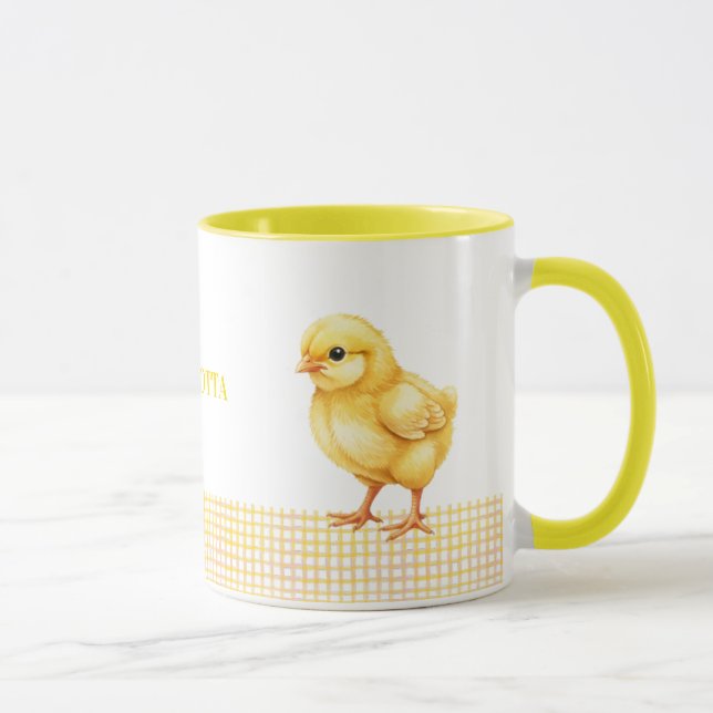 Personalisierter Bauernhoftier-Becher – Süßes Küke Tasse (Rechts)