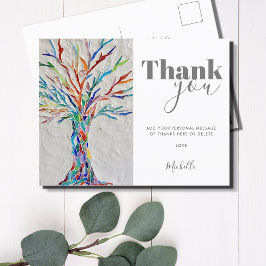 Personalisierter Baum - Danke Postkarte