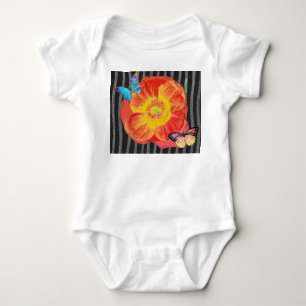 PERSONALISIERTER BAUMWOLL-BODY FÜR SÄUGLINGE ROTER BABY STRAMPLER