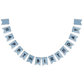 Personalisierter Bautransporter Happy Birthday Wimpelkette