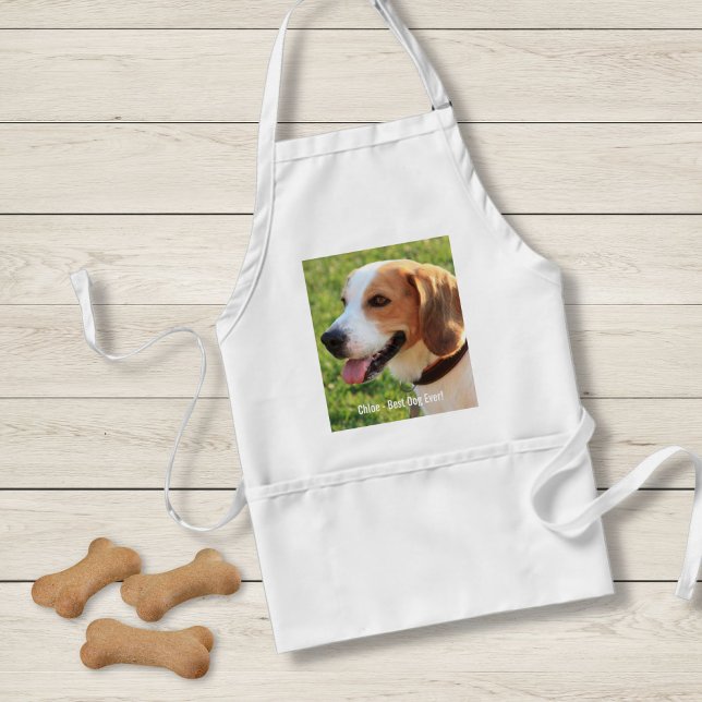 Personalisierter Beagle Foto- und Dogenname Schürze (Von Creator hochgeladen)