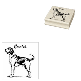 Personalisierter Beagle Gummistempel