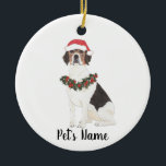 Personalisierter Beagle Keramik Ornament<br><div class="desc">Machen Sie die schöne Liste in diesem Jahr mit einem personalisierten Ornament Ihrer Lieblings-kleinen Beagle Elf!</div>