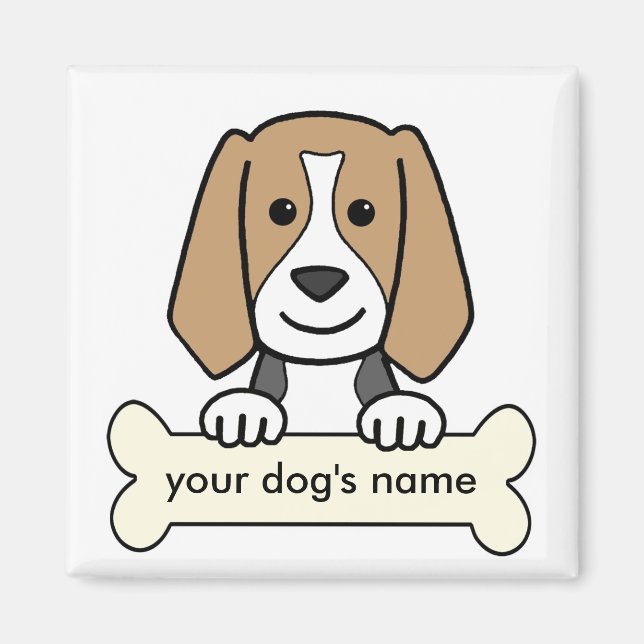 Personalisierter Beagle Magnet (Vorne)