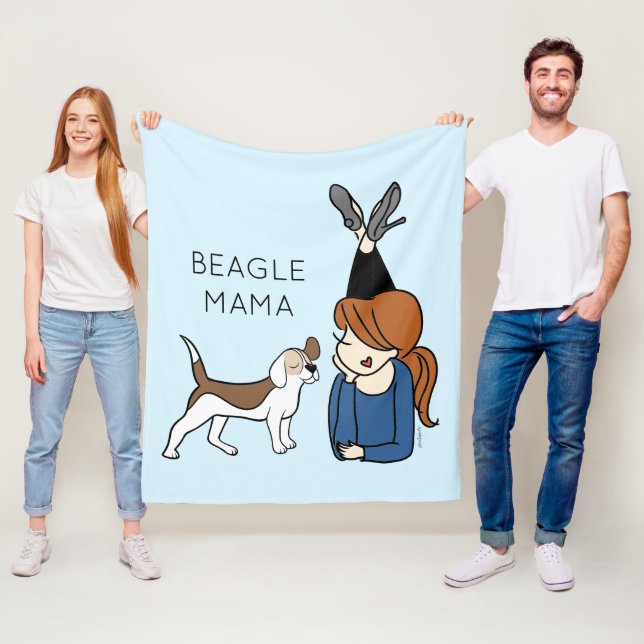 Personalisierter Beagle Mama Fleece Blanket (Beispiel)