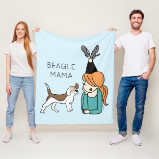 Personalisierter Beagle Mama Fleece Blanket