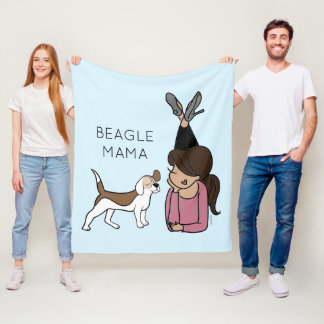 Personalisierter Beagle Mama Fleece Blanket