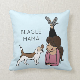 Personalisierter Beagle Mama Throw Kissen
