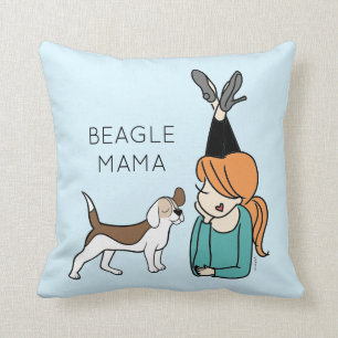 Personalisierter Beagle Mama Throw Kissen