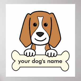 Personalisierter Beagle Poster