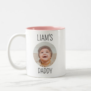 Personalisierter Becher, Becher mit Foto, Baby-Ges Zweifarbige Tasse