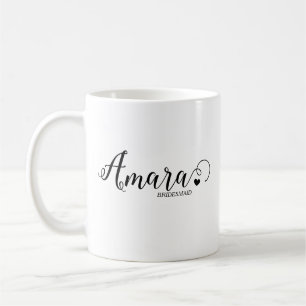 Personalisierter Becher, Brautjungfer-Geschenk Kaffeetasse