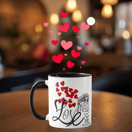 Personalisierter Becher Liebe und Monument Tasse