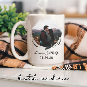 Personalisierter Becher zur Verlobung, Erinnerungs Kaffeetasse