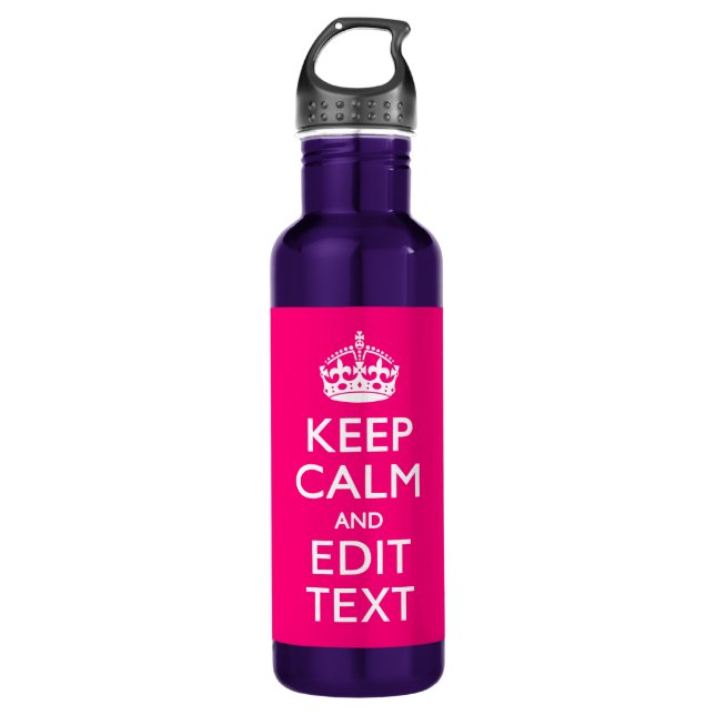 Personalisierter BEHALT-CALM und Ihr Text leicht P Trinkflasche (Vorderseite)