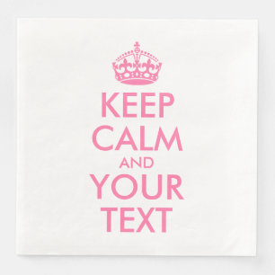 Personalisierter BEHALT-CALM und IHRER TEXT Serviette