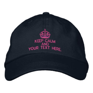 Personalisierter BEHALT-CALM und Originaltext Bestickte Baseballkappe