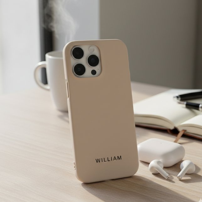 Personalisierter Beige iPhone Case mit benutzerdef Hülle (Von Creator hochgeladen)