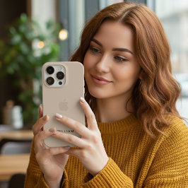 Personalisierter Beige iPhone Case mit benutzerdef iPhone 16 Pro Hülle