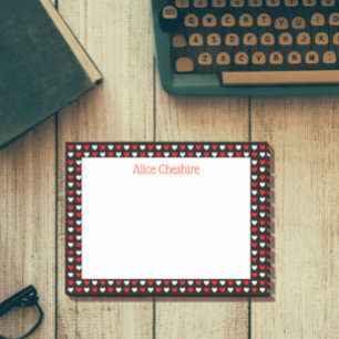 Personalisierter Beitrag zu Roten und Weißen Herze Post-it Klebezettel