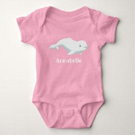 Personalisierter Beluga Whale Arktischer Ozean Baby Strampler