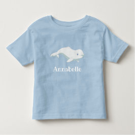 Personalisierter Beluga Whale und Blaues Herz in d Kleinkind T-shirt