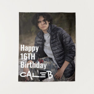 Personalisierter benutzerdefinierter Foto Bild Par Wandteppich