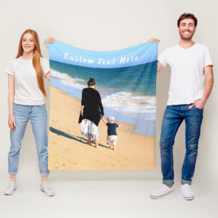 Personalisierter, benutzerdefinierter Foto-Fleece- Fleecedecke