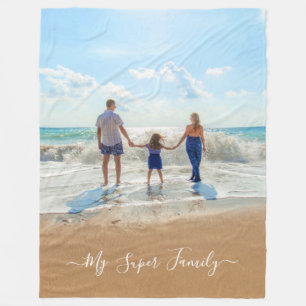 Personalisierter, benutzerdefinierter Foto-Fleece- Fleecedecke