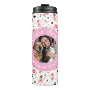 Personalisierter benutzerdefinierter Foto- & Namen Thermosbecher