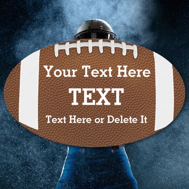 Personalisierter, benutzerdefinierter Fußball-Aufk Ovaler Aufkleber (Personalized football stickers. Football favor bags, football decorations, cheap football favors.)