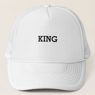 Personalisierter benutzerdefinierter King Text Whi Truckerkappe