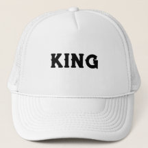 Personalisierter benutzerdefinierter King Text Whi