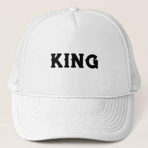 Personalisierter benutzerdefinierter King Text Whi Truckerkappe