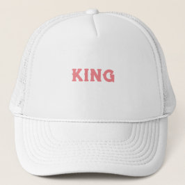 Personalisierter benutzerdefinierter King Text Whi Truckerkappe