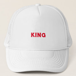 Personalisierter benutzerdefinierter King Text Whi Truckerkappe