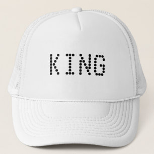 Personalisierter benutzerdefinierter King Text Whi Truckerkappe