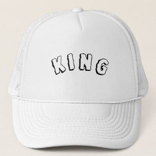 Personalisierter benutzerdefinierter King Text Whi Truckerkappe